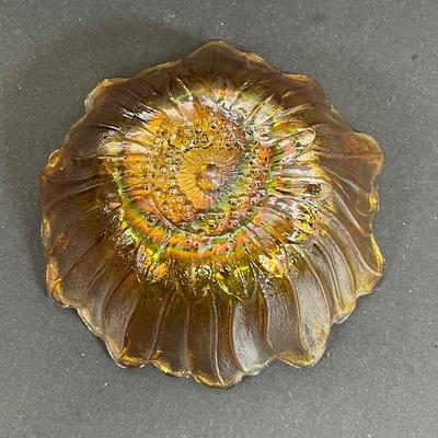 LOT 80: Vintage Carnival Glass Bowl, Ball Jar and Plate Stands