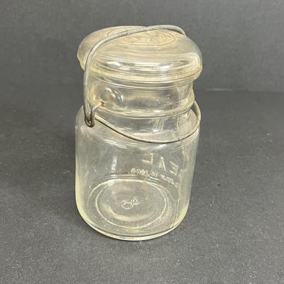 LOT 80: Vintage Carnival Glass Bowl, Ball Jar and Plate Stands