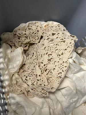 LOT 81: Big Lot of Vintage Linens and Doilies