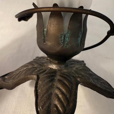 Hummingbird Lamp with Glass Trumpet Shade (DR-HS)