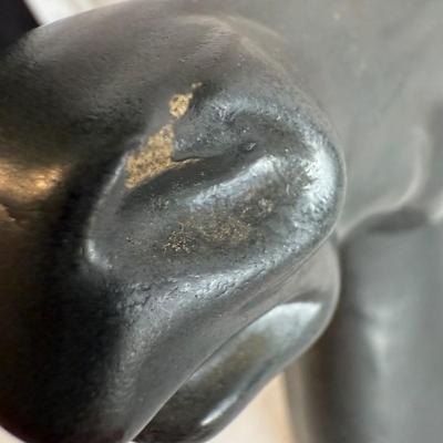 Pair of Black Ceramic Horse Head Sculptures (PB-HS)