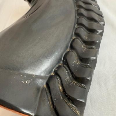 Pair of Black Ceramic Horse Head Sculptures (PB-HS)