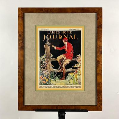 141 Ladies Home Journal Woman With Gun On Fence By Mary Louise Preston Circa October 1930