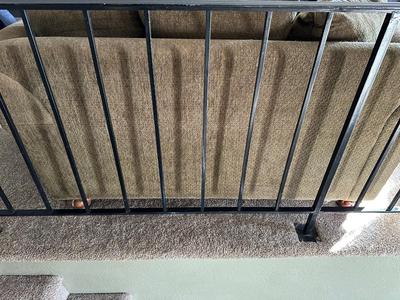 OLIVE GREEN LOVESEAT WITH CUSHIONS