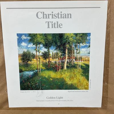 148 Serigraph By Christian Title "Golden Hour" #296/300 Signed