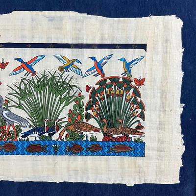 153 Hand-Painted Egyptian Scene On Parchment