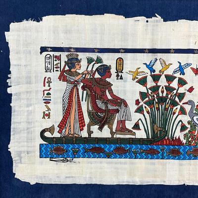 153 Hand-Painted Egyptian Scene On Parchment