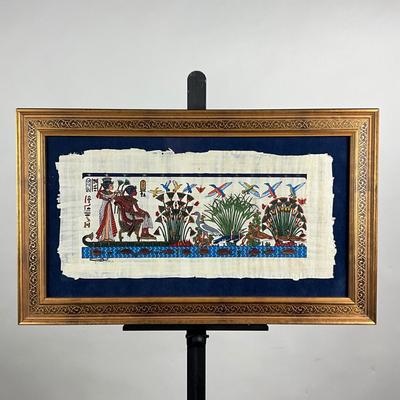 153 Hand-Painted Egyptian Scene On Parchment