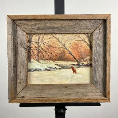 155 Oil Painting "Fox At Mantua Mill" By Marsha Choluiclee 1996