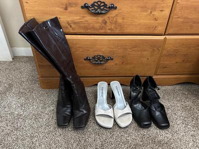 SIZE 6 HEELED BOOTS AND HEELS