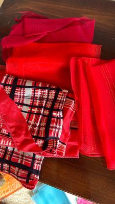 ANTIQUE HAT PIN HOLDER WITH VTG LADIES SCARFS AND HANKIES