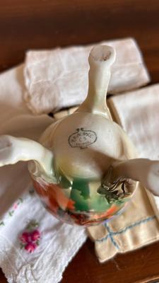 ANTIQUE HAT PIN HOLDER WITH VTG LADIES SCARFS AND HANKIES