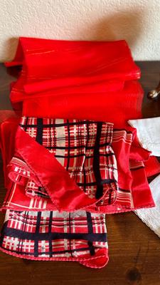 ANTIQUE HAT PIN HOLDER WITH VTG LADIES SCARFS AND HANKIES