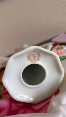 ANTIQUE HAT PIN HOLDER WITH LADIES HANDKERCHIEFS AND SCARFS