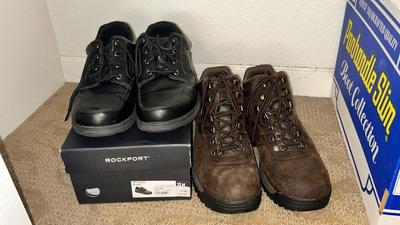 MENS ROCKPORT SHOES AND LIKE NEW SEALTEX BOOTS