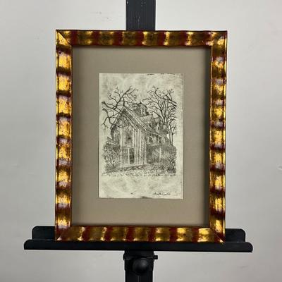 166 Original Ink Drawing of the Raven Hurst Mansion by Annette Conniff