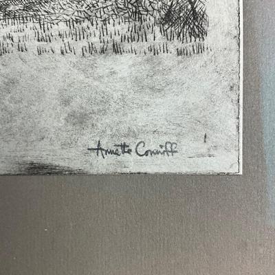 166 Original Ink Drawing of the Raven Hurst Mansion by Annette Conniff