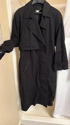 WOMENS PRESTON & YORK LEATHER BLAZER AND NEW YORK HARBOR RAIN COAT