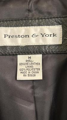 WOMENS PRESTON & YORK LEATHER BLAZER AND NEW YORK HARBOR RAIN COAT