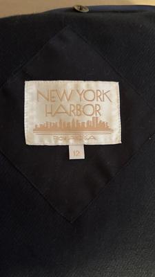 WOMENS PRESTON & YORK LEATHER BLAZER AND NEW YORK HARBOR RAIN COAT