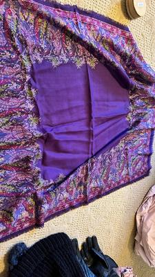 WOMENS SCARVES, NECKLACES, A SHIRT. AND TRAVEL POUCH