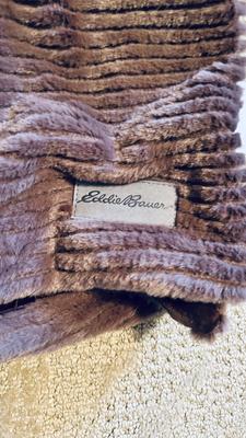 EDDIE BAUER SUPER SOFT THROW BLANKET, QUEEN KNIT BLANKET AND ANOTHER COZY THROW