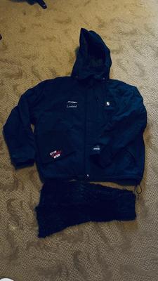 2X MENS CARHARTT PARKA, A SCARF AND HAT