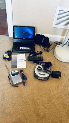 ITS A “SONY” LOT OF GOODS, A PORTABLE DVD PLAYER, WALKMAN CD PLAYER AND TRANSISTOR TYPE RADIO