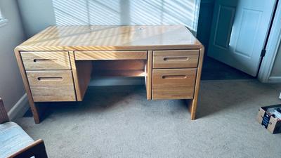 DESK, CHAIR, AND PAINTING