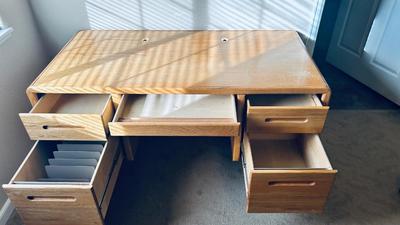 DESK, CHAIR, AND PAINTING