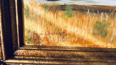 DESK, CHAIR, AND PAINTING