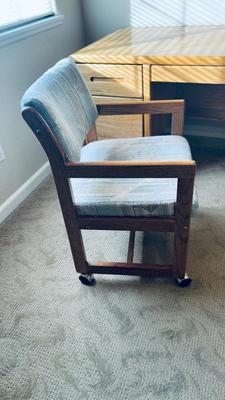 DESK, CHAIR, AND PAINTING