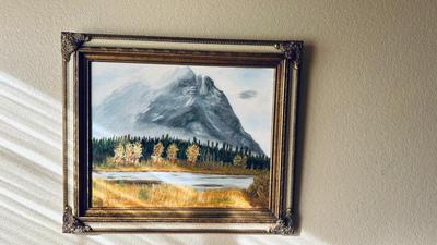 DESK, CHAIR, AND PAINTING