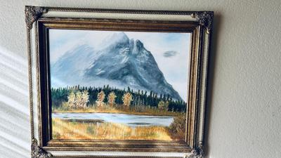 DESK, CHAIR, AND PAINTING