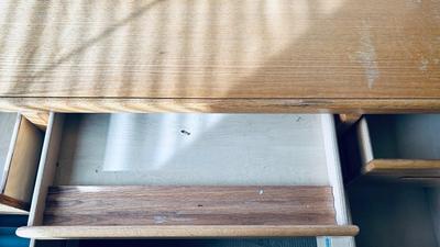 DESK, CHAIR, AND PAINTING