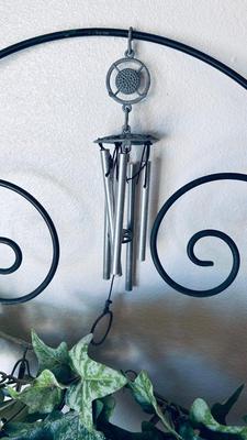 OUTSIDE SEASONAL WELCOME FLAGS, PICNIC BASKET, PESTICIDES, WALL PLANTER, AND WIND CHIME