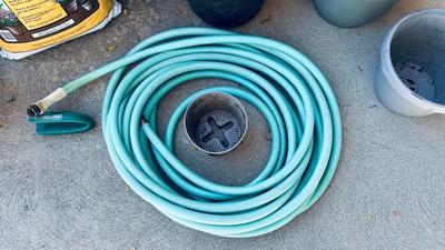 GARDEN HOSE, PLANTERS, AND POTTING SOIL