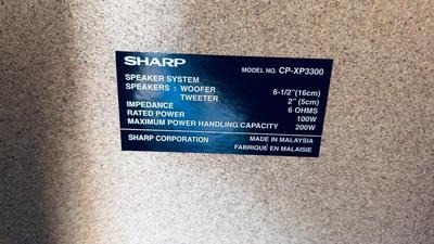 SHARP HOME STEREO MODEL: CP-XP3300
