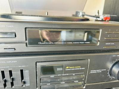 PANASONIC HOME STEREO WITH CASSETTE DECK AND RECORD PLAYER