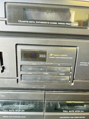 PANASONIC HOME STEREO WITH CASSETTE DECK AND RECORD PLAYER