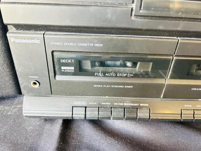 PANASONIC HOME STEREO WITH CASSETTE DECK AND RECORD PLAYER
