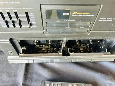 PANASONIC HOME STEREO WITH CASSETTE DECK AND RECORD PLAYER