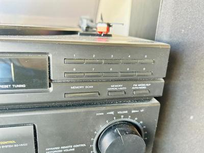 PANASONIC HOME STEREO WITH CASSETTE DECK AND RECORD PLAYER