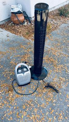 The LASKO HEATER & 34” VAMZDEAL OSCILLATING TOWER FAN