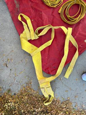 50” TREE SPAD COVER, A TREE BALL TOTE LIFTER AND EXTENSION CORDS