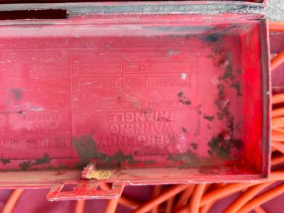 50” TREE SPAD COVER, A TREE BALL TOTE LIFTER AND EXTENSION CORDS