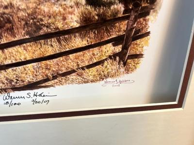 SIGNED AND NUMBERED. 18/100 WILLIAM HABIERA PRINT AND DENNIS REINKE ARTWORK 83/300