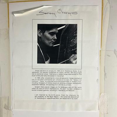 175 Oil On Paper Of Tree Landscape Signed By Russian Artist Sergey Cherep