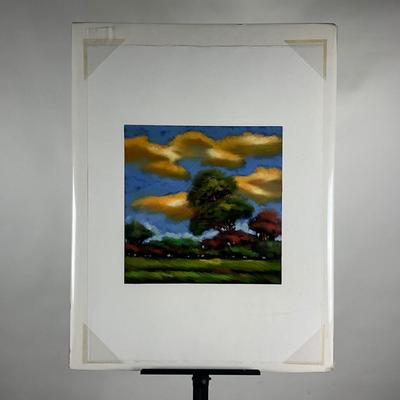 175 Oil On Paper Of Tree Landscape Signed By Russian Artist Sergey Cherep