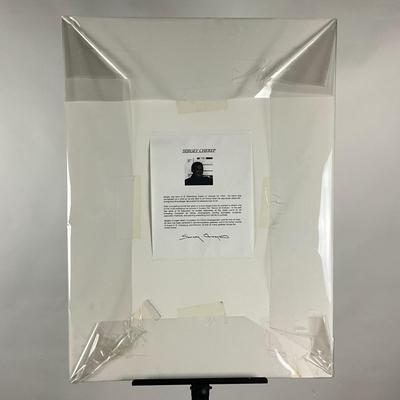 177 Oil On Paper Of Clouds, Trees & Pond Signed By Russian Artist Sergey Cherep